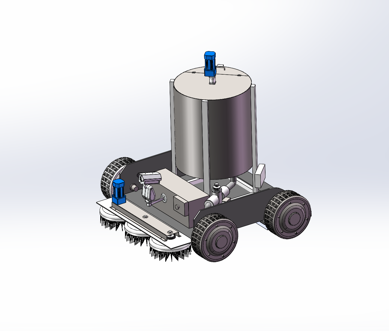 交通標(biāo)識(shí)線劃線機(jī)器人模型