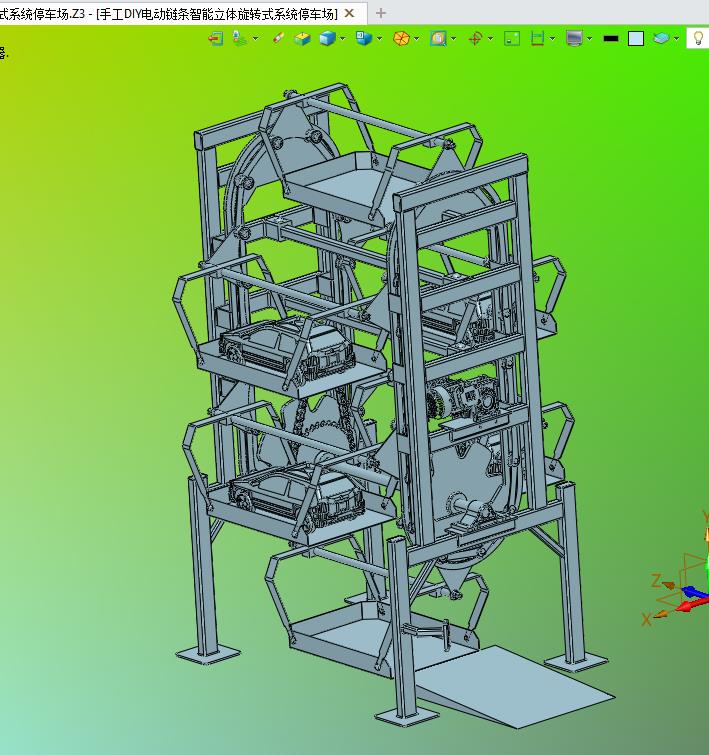 DIY電動(dòng)鏈條智能立體旋轉(zhuǎn)式系統(tǒng)停車(chē)場(chǎng)
