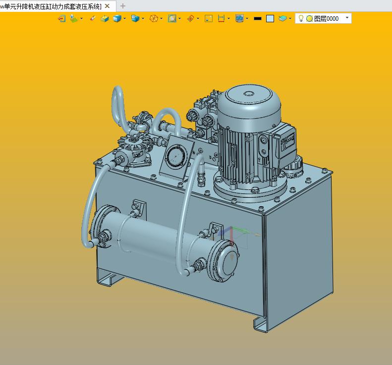 5kw单元升降机液压缸动力成套液压系统