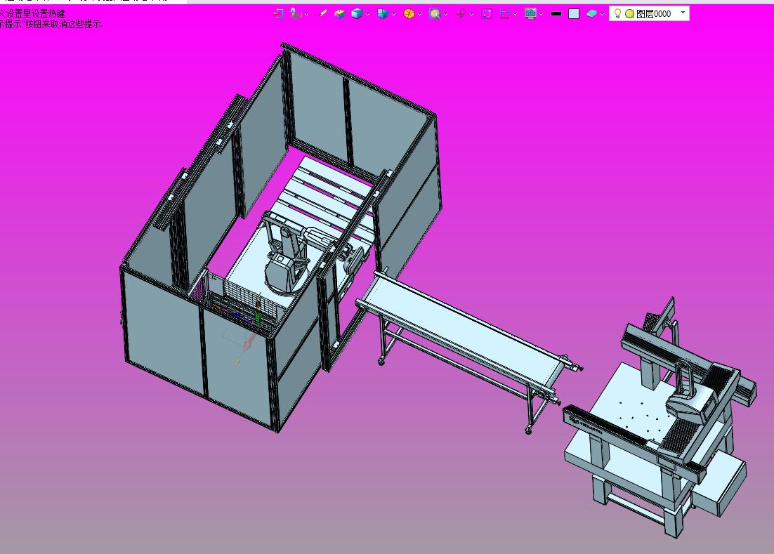 3d打印机器人自动堆垛站