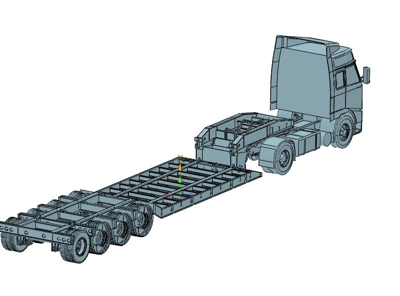 凹梁式低平板半掛車(chē)挖掘機(jī)拖板拖車(chē)