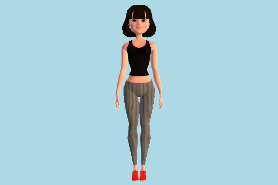 女孩Lowpoly