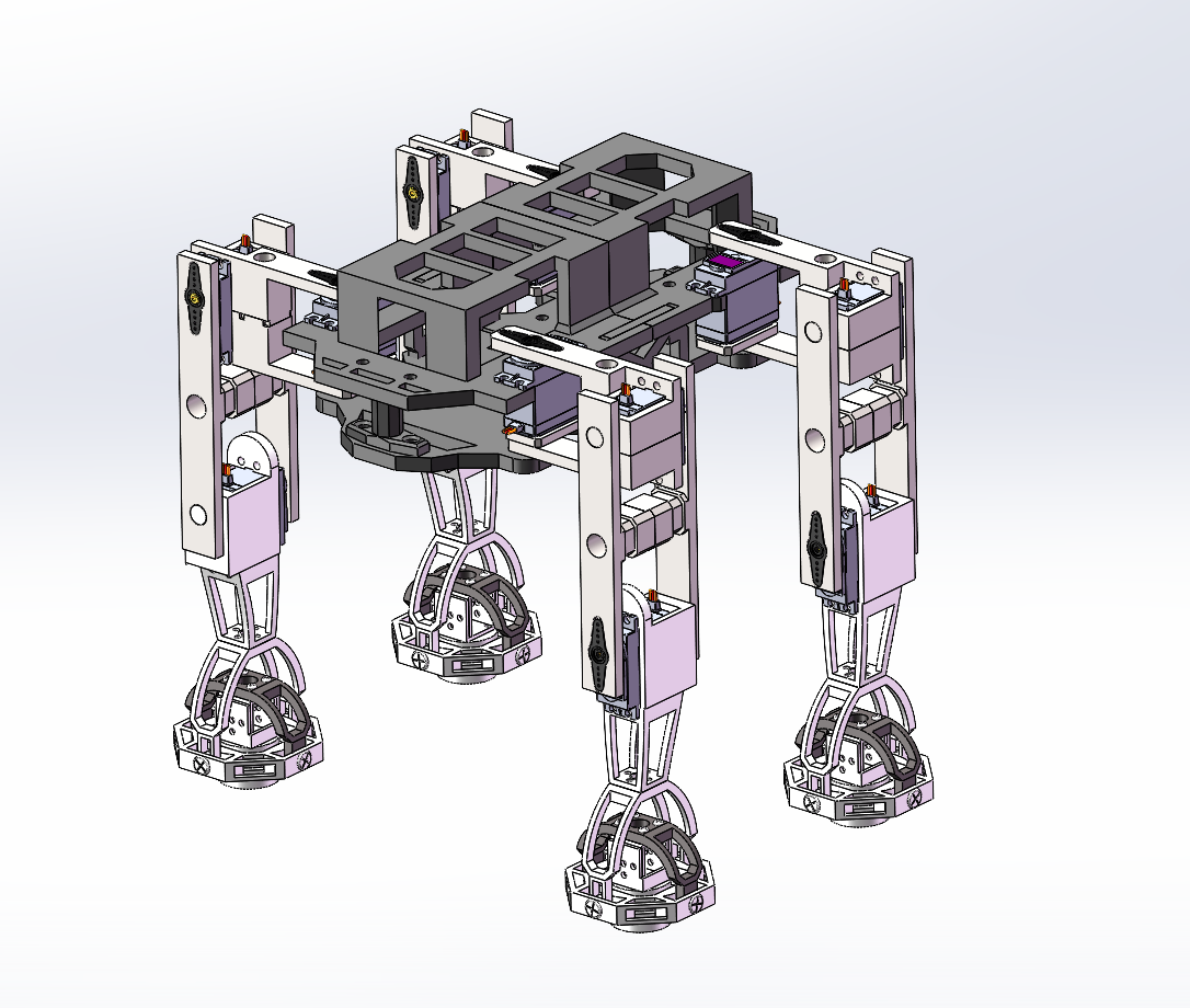 四足爬行機(jī)器人 3D