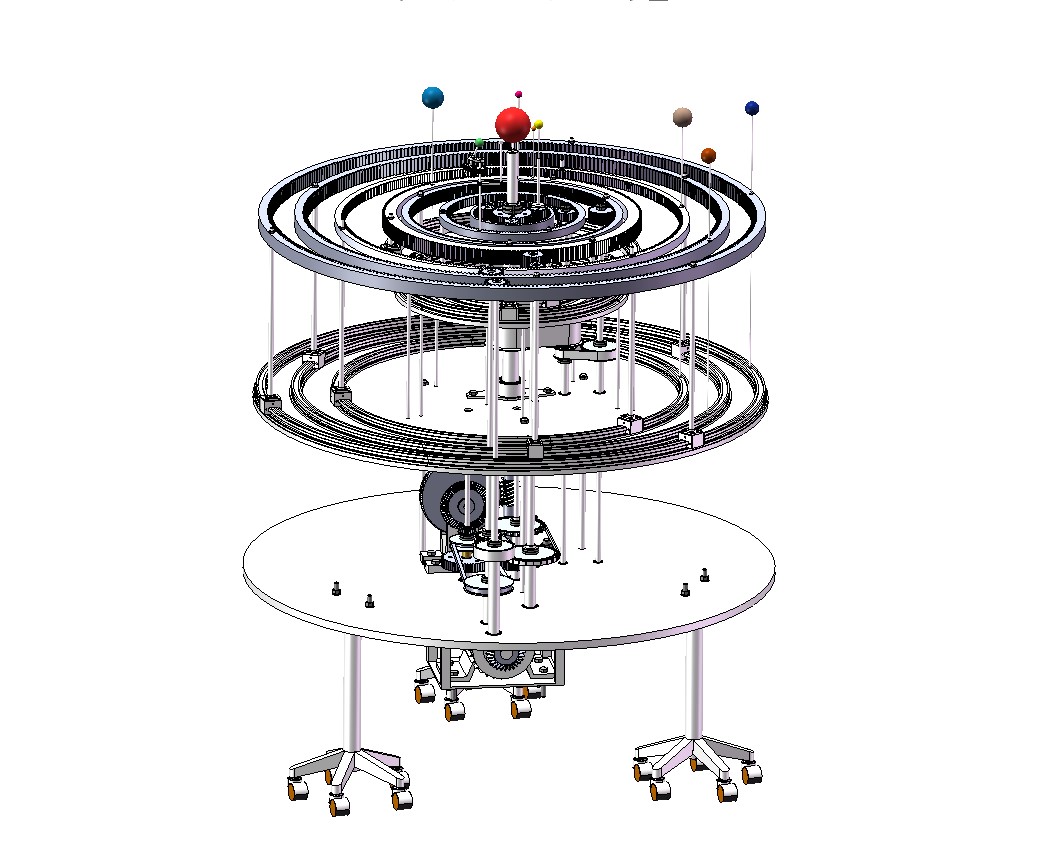 機(jī)械結(jié)構(gòu)模擬太陽系行星運(yùn)動(dòng)