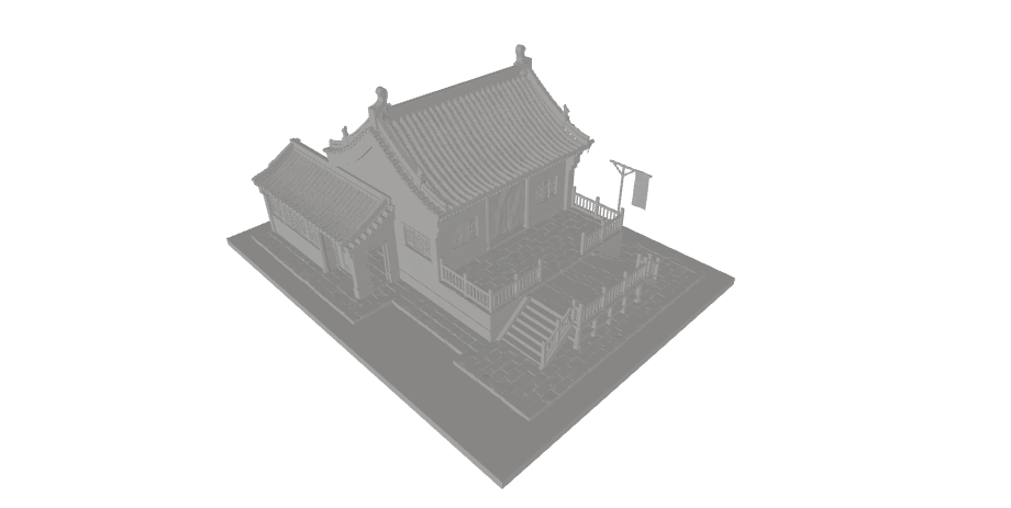 中國(guó)古代建筑模型09 ma和obj格式