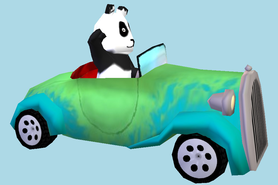 熊猫驾驶车