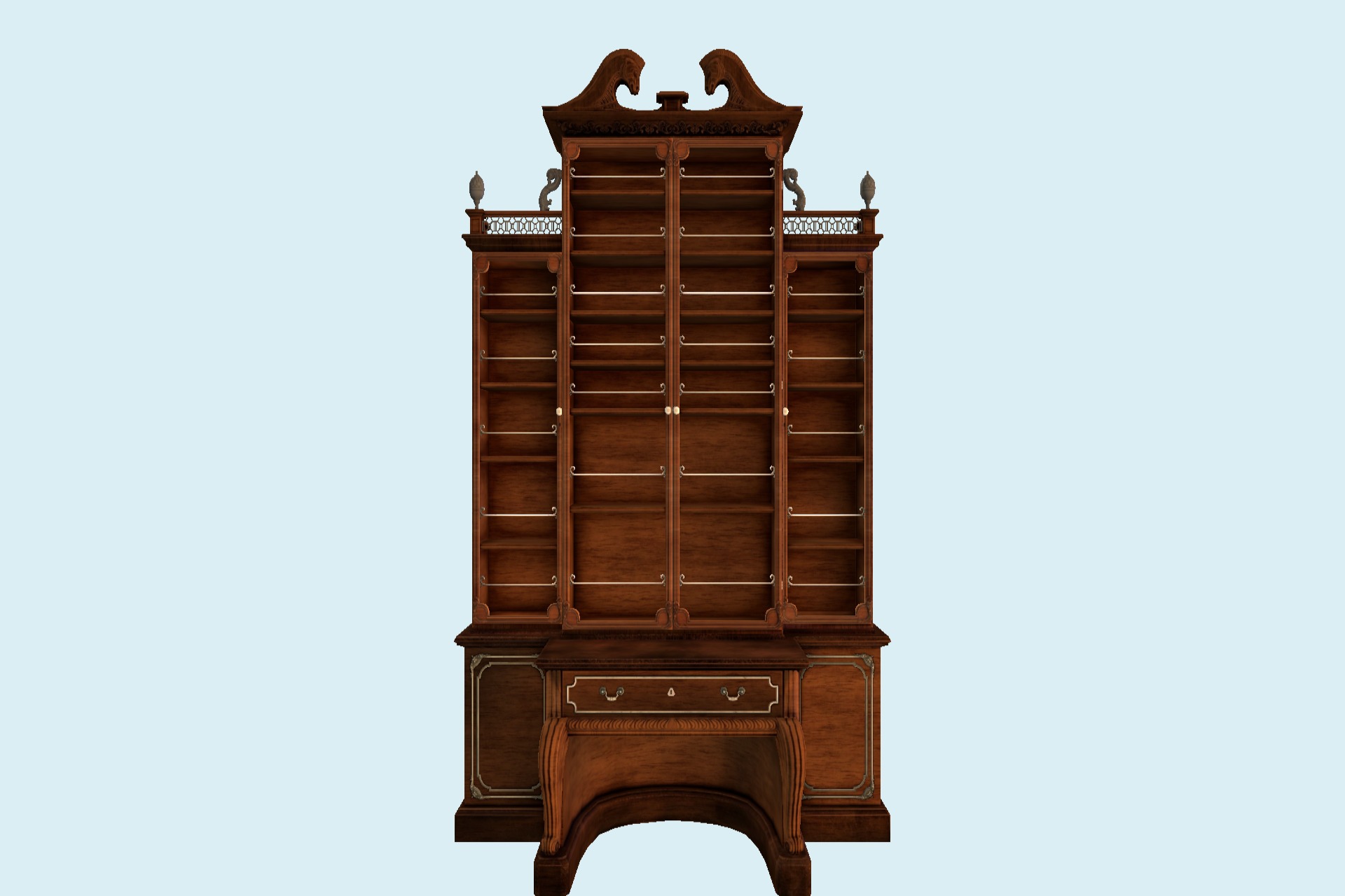 复古维多利亚式马面书柜