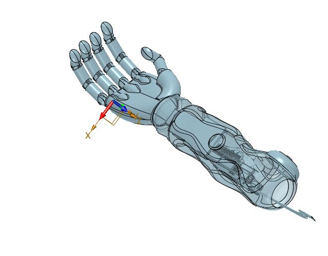 6自由度仿生机械手掌手臂体感控制
