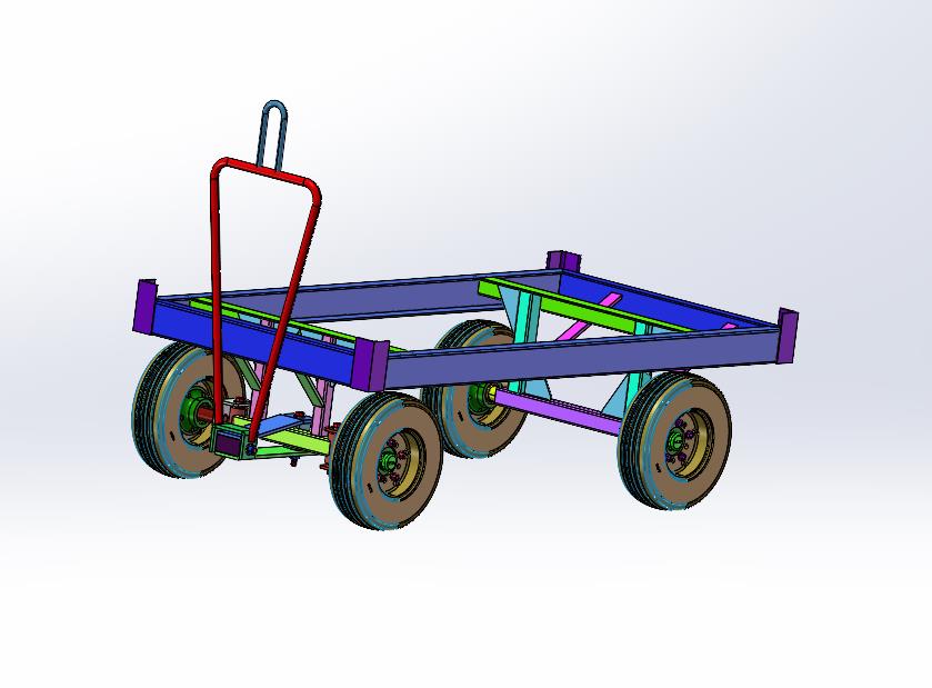 廠區(qū)車間大噸位牽引平板拖掛車