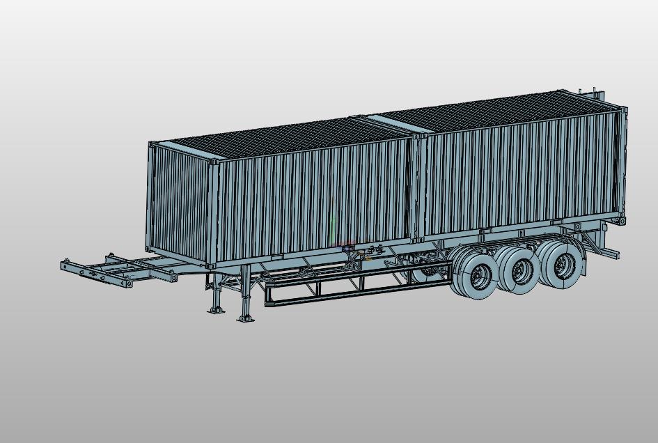 13米平板全平半挂车集装箱平板拖车