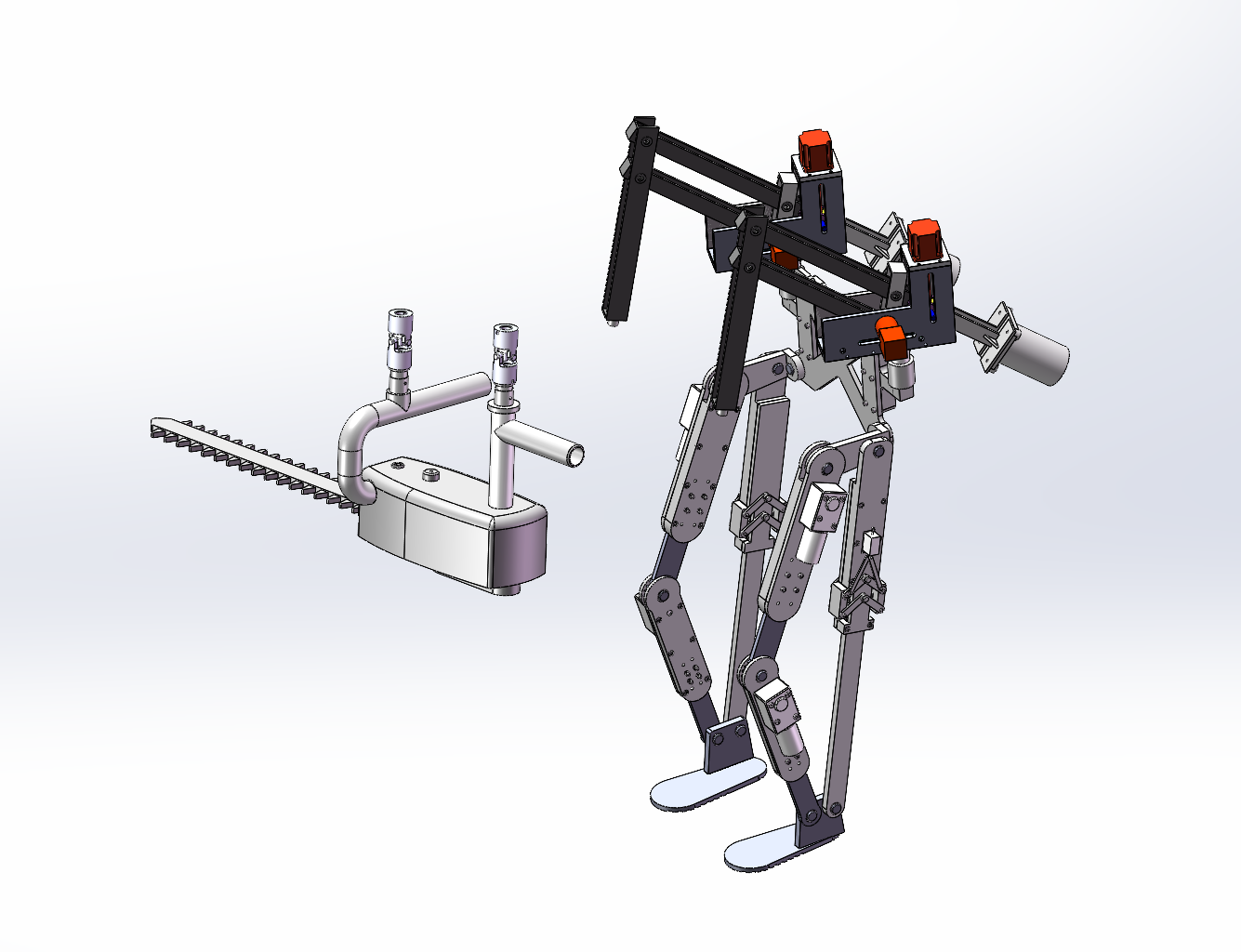 除草綠籬機器人3D+工程圖