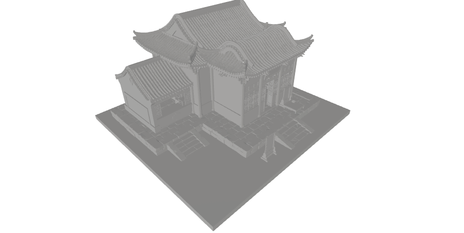 中国古代建筑模型15 ma和obj格式