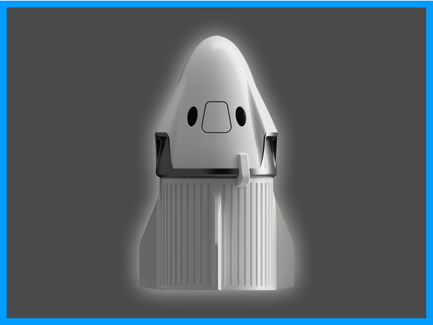 spacex太空头盔与龙飞船模型文件