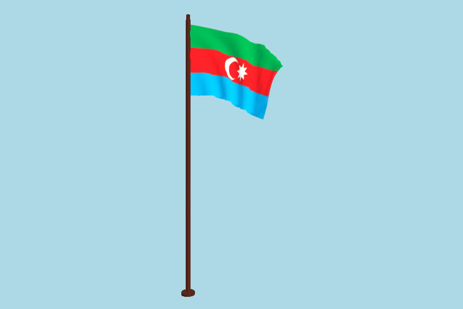 阿塞拜疆国旗动画
