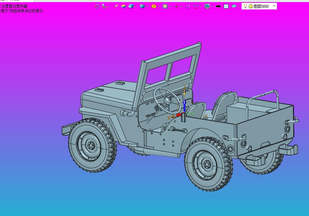 敞篷式Jeep吉普車軍用版