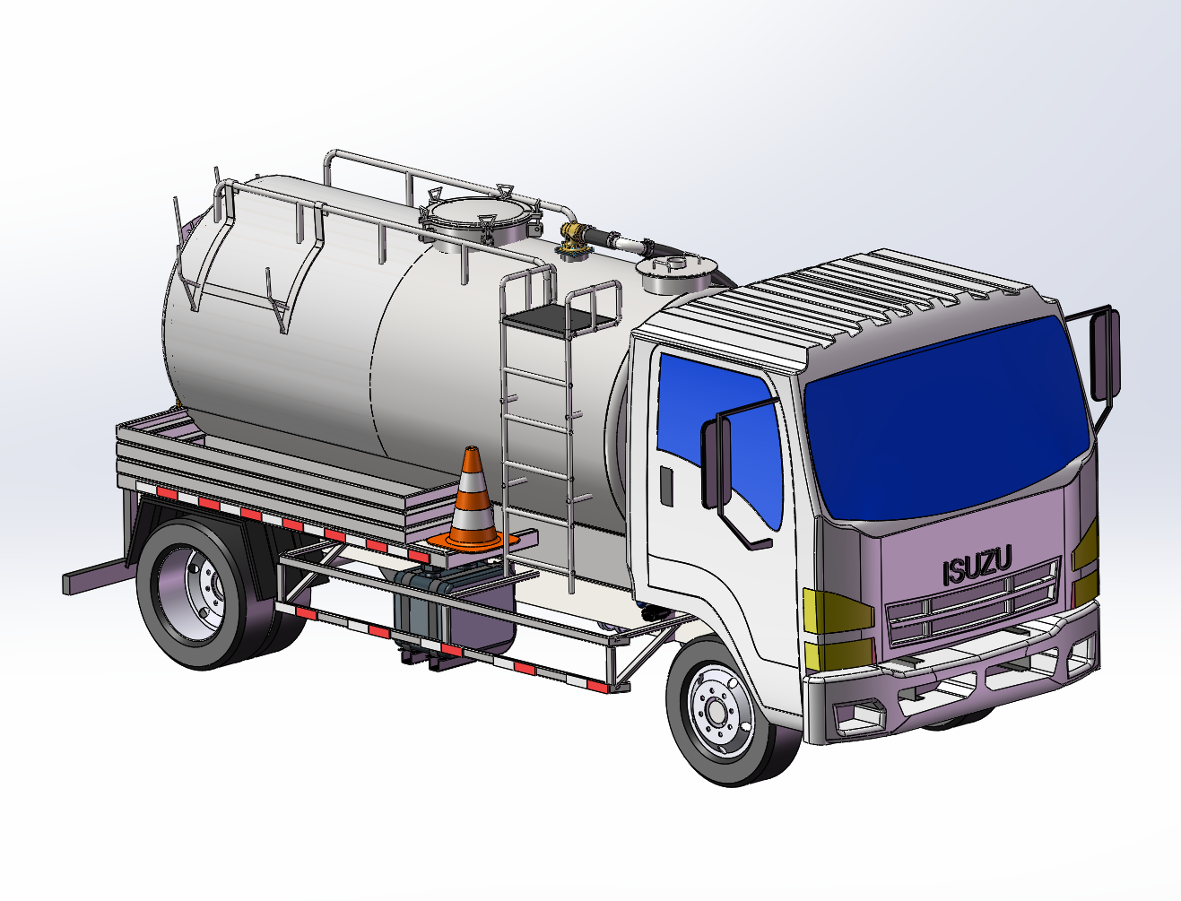 五十鈴卡車(chē)灑水車(chē)3D 