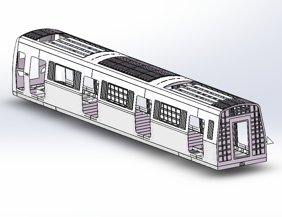 B型不锈钢地铁车体结构 