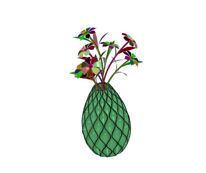 流線創(chuàng)意輕奢透明花瓶插花瓶擺件
