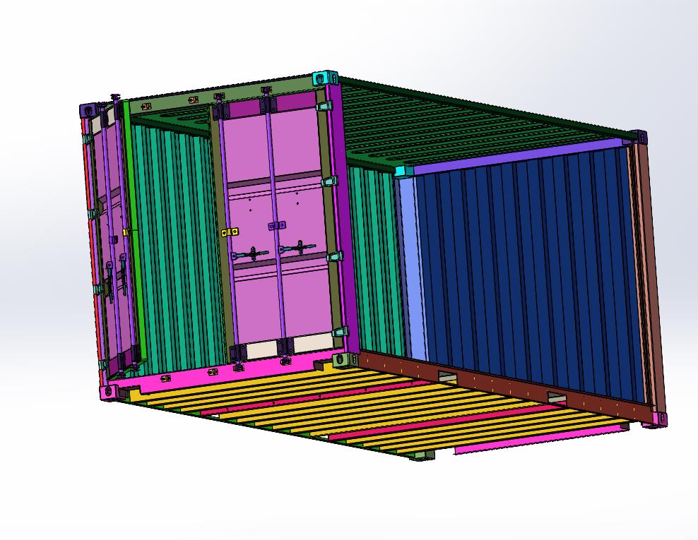 标准箱海运用途干货箱三锁杆集装箱