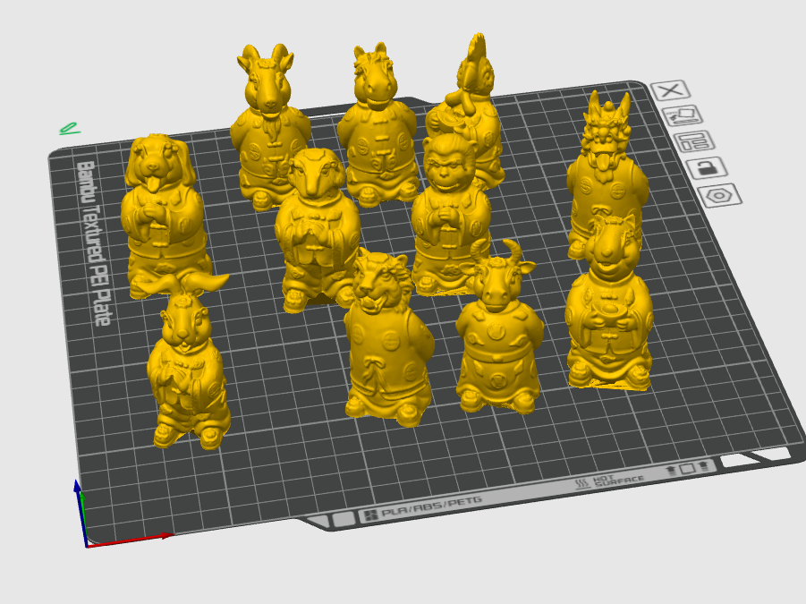 十二生肖拜年模型缺豬