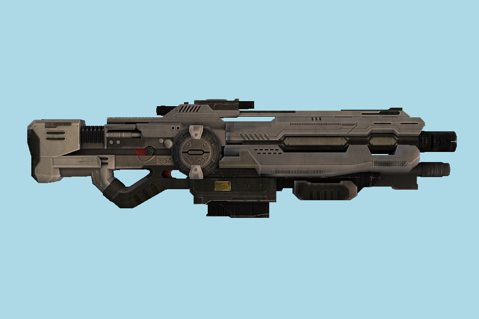 科幻霰弹枪 by dnspod - 3d打印模型文件3d模型库 -免费/平价 魔猴网